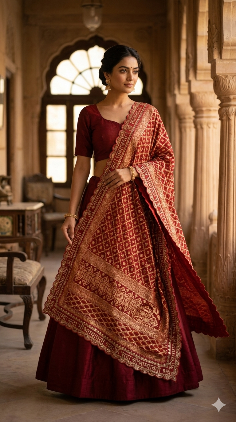 The Sada Saubhagyavati Gharchola Dupatta