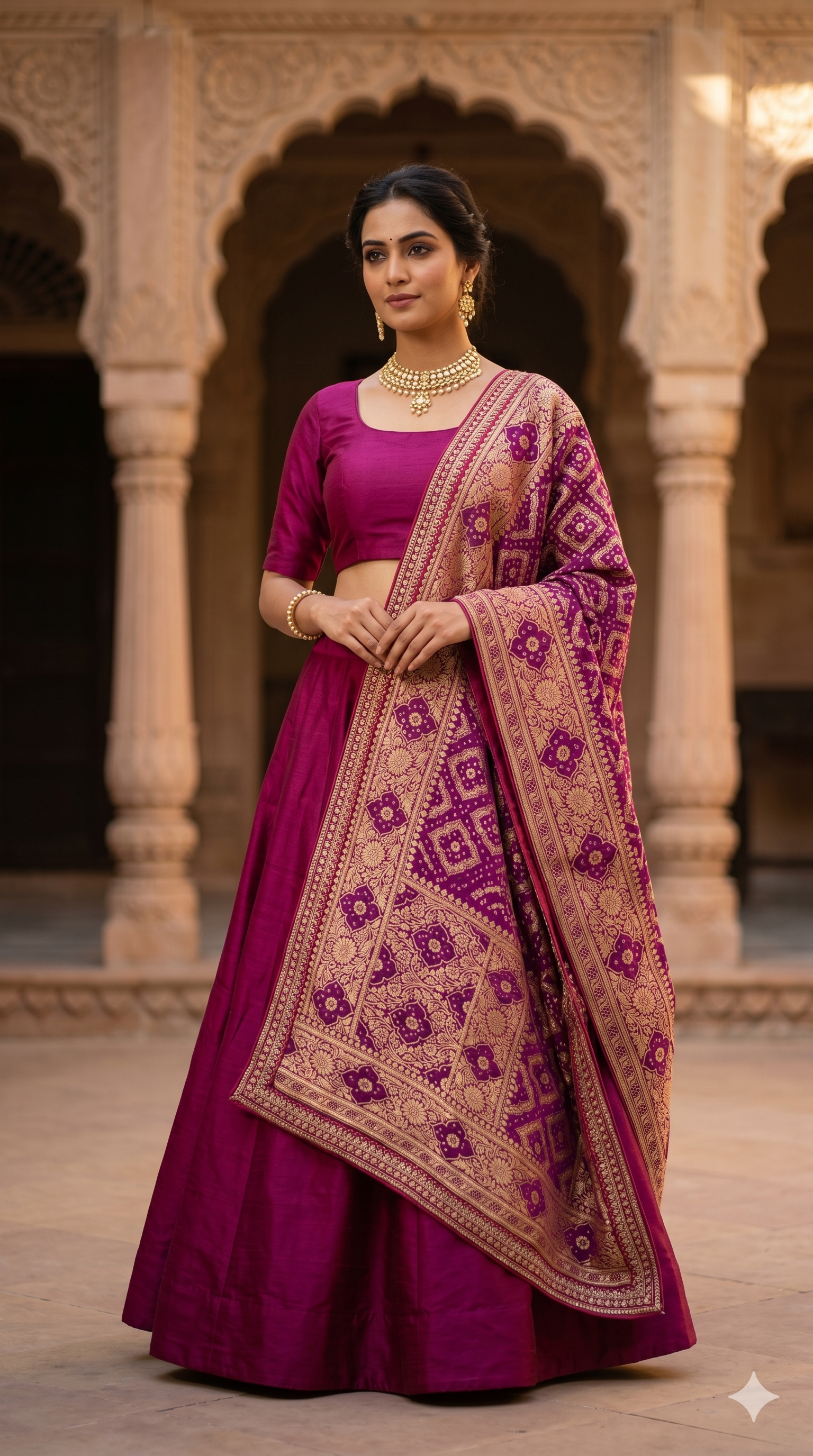 The Rajasi Baingani Gharchola Dupatta